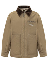 GOLDEN GOOSE KIDS - Zip Jacket with Contrasting Collar - Beige - LIDIASHOPPING® - Official Website