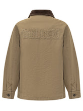 GOLDEN GOOSE KIDS - Zip Jacket with Contrasting Collar - Beige - LIDIASHOPPING® - Official Website