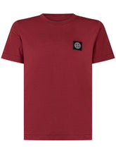 STONE ISLAND KIDS - T-shirt con Logo - Rosso - LIDIASHOPPING® - Official Website