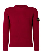 STONE ISLAND KIDS - Maglia Girocollo a Coste - Rosso - LIDIASHOPPING® - Official Website