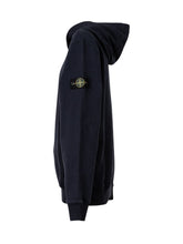 STONE ISLAND KIDS - Felpa con Cappuccio - Blu - LIDIASHOPPING® - Official Website