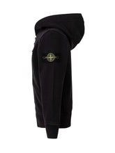 STONE ISLAND KIDS - Zip Up Hooded Sweatshirt - Black - LIDIASHOPPING® - Official Website