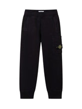 STONE ISLAND KIDS - Pantaloni Jogger - Nero - LIDIASHOPPING® - Official Website