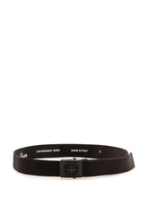 STONE ISLAND KIDS - Woven Belt with Rectangular Buckle - Black - LIDIASHOPPING® - Official Website