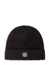 STONE ISLAND KIDS - Beanie Hat - Black - LIDIASHOPPING® - Official Website