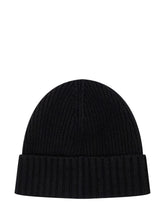 STONE ISLAND KIDS - Berretto a Coste con Risvolto - Nero - LIDIASHOPPING® - Official Website