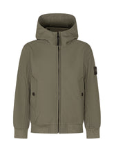 STONE ISLAND KIDS - Short Hooded Jacket - Green - LIDIASHOPPING® - Official Website