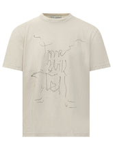 OUR LEGACY - T-shirt Box con Stampa Grafica - Beige - LIDIASHOPPING® - Official Website