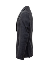 BOSS - Single Breasted Blazer with Classic Lapels - Blue - LIDIASHOPPING® - Official Website