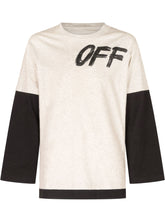 OFF-WHITE KIDS - Long Sleeve T-shirt with Lettering Print - Grey - LIDIASHOPPING® - Official Website
