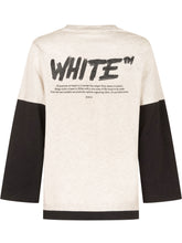 OFF-WHITE KIDS - Long Sleeve T-shirt with Lettering Print - Grey - LIDIASHOPPING® - Official Website