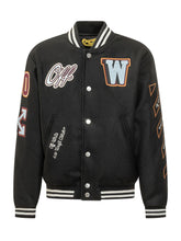 OFF-WHITE KIDS - Varsity Jacket with Embroidered Patches - Black - LIDIASHOPPING® - Official Website