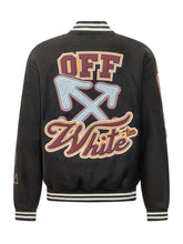 OFF-WHITE KIDS - Varsity Jacket with Embroidered Patches - Black - LIDIASHOPPING® - Official Website