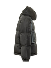 OFF-WHITE KIDS - Piumino Corto con Cappuccio - Nero - LIDIASHOPPING® - Official Website
