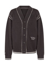 OFF-WHITE KIDS - Knitted Cardigan with Contrast Trims - Black - LIDIASHOPPING® - Official Website