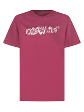 OFF-WHITE KIDS - T-shirt con Logo Effetto Distorto - Rosso - LIDIASHOPPING® - Official Website