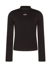 OFF-WHITE KIDS - High Neck Long Sleeve T-shirt - Black - LIDIASHOPPING® - Official Website