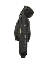 OFF-WHITE KIDS - Cropped Bomber Jacket with Hood - Black - LIDIASHOPPING® - Official Website