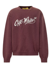 OFF-WHITE KIDS - Maglia Girocollo con Ricamo Logo - Rosso - LIDIASHOPPING® - Official Website