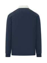 ADIDAS ORIGINALS - Polo a Maniche Lunghe con Bande - Blu - LIDIASHOPPING® - Official Website