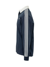 ADIDAS ORIGINALS - Polo a Maniche Lunghe con Bande - Blu - LIDIASHOPPING® - Official Website