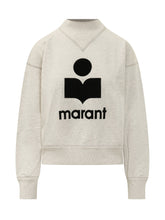 MARANT ÉTOILE - Moby Felpa con Logo Frontale - Grigio - LIDIASHOPPING® - Official Website