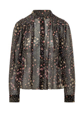 MARANT ÉTOILE - Florine Camicia Floreale Arricciata - Nero - LIDIASHOPPING® - Official Website