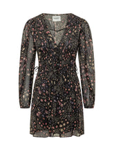 MARANT ÉTOILE - Florel Abito Corto con Stampa Floreale - Nero - LIDIASHOPPING® - Official Website