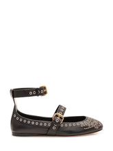 ISABEL MARANT - Ballerine Ylza con Cinturini - Nero - LIDIASHOPPING® - Official Website