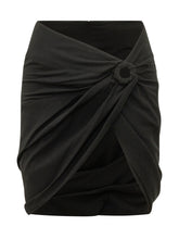 ISABEL MARANT - Sabrina Minigonna Drappeggiata - Nero - LIDIASHOPPING® - Official Website