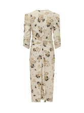 ISABEL MARANT - Albini Abito Midi Drappeggiato - Bianco - LIDIASHOPPING® - Official Website