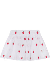 MONNALISA - Shorts con Ricamo Fragole - Bianco - LIDIASHOPPING® - Official Website