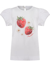 MONNALISA - T-shirt con Stampa - Bianco - LIDIASHOPPING® - Official Website