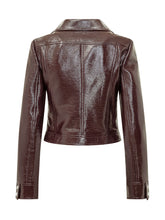 COURREGES REEDITION - Giacca Cropped Lucida con Logo - Rosso - LIDIASHOPPING® - Official Website