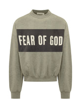 FEAR OF GOD ESSENTIALS - Cropped Sweatshirt with Lettering - Green - LIDIASHOPPING® - Official Website