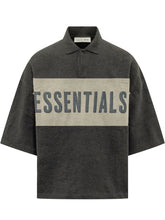 FEAR OF GOD ESSENTIALS - Cropped Polo with Graphic Panel - Black - LIDIASHOPPING® - Official Website
