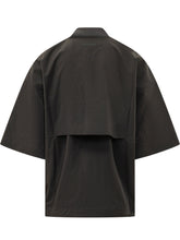 FEAR OF GOD ESSENTIALS - Half Zip Shirt with Short Sleeves - Black - LIDIASHOPPING® - Official Website
