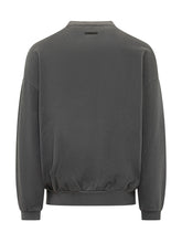 FEAR OF GOD ESSENTIALS - Crew Neck Sweatshirt with Tonal Print - Grey - LIDIASHOPPING® - Official Website