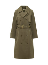 MICHAEL MICHAEL KORS - Trench Lungo Doppiopetto con Cintura - Verde - LIDIASHOPPING® - Official Website