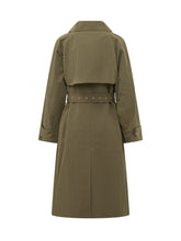 MICHAEL MICHAEL KORS - Trench Lungo Doppiopetto con Cintura - Verde - LIDIASHOPPING® - Official Website