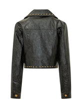 MICHAEL MICHAEL KORS - Cropped Jacket with Studs - Black - LIDIASHOPPING® - Official Website