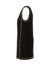 MICHAEL MICHAEL KORS - Sleeveless V Neck Dress with Studs - Black - LIDIASHOPPING® - Official Website