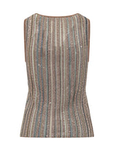 MISSONI - Top Smanicato con Righe e Paillettes - Multicolore - LIDIASHOPPING® - Official Website