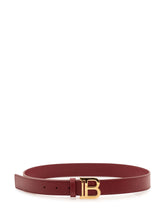BALMAIN KIDS - Cintura con Fibbia Logo - Rosso - LIDIASHOPPING® - Official Website