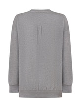 BALMAIN KIDS - Oversized Sweatshirt with Chest Lettering - Grey - LIDIASHOPPING® - Official Website