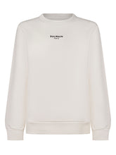 BALMAIN KIDS - Sweatshirt with Small Chest Lettering - White - LIDIASHOPPING® - Official Website