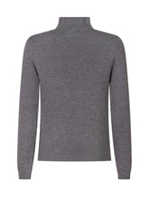 BALMAIN KIDS - Maglia a Coste con Collo Alto - Grigio - LIDIASHOPPING® - Official Website