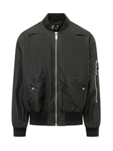 44 LABEL GROUP - Bomber with Pockets and Sleeve Zip - Black - LIDIASHOPPING® - Official Website