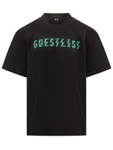 44 LABEL GROUP - T-shirt Girocollo con Scritta Guestlist - Nero - LIDIASHOPPING® - Official Website