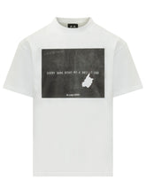 44 LABEL GROUP - T-shirt con Stampa Grafica Frontale - Bianco - LIDIASHOPPING® - Official Website